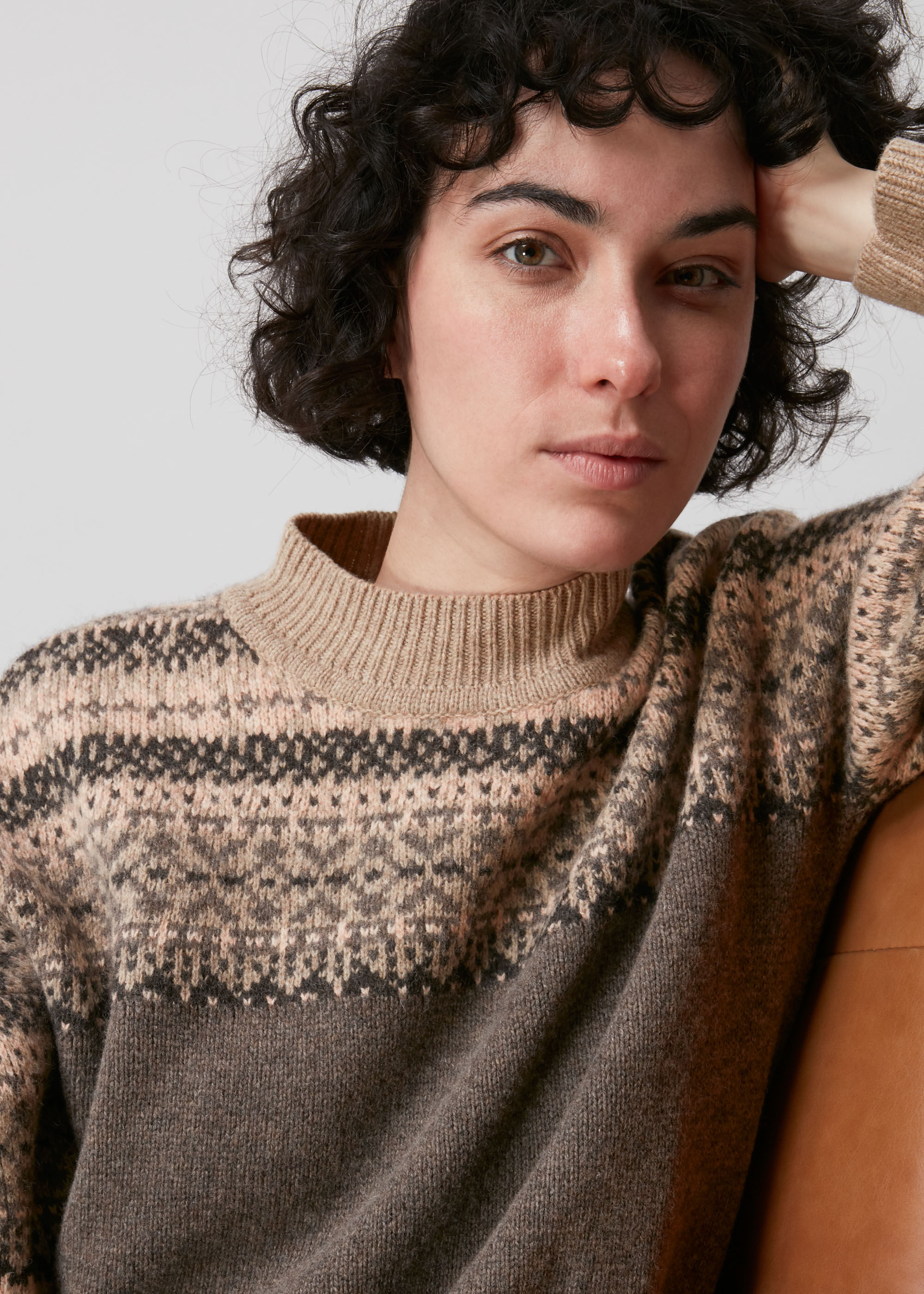 Grey fair isle discount sweater