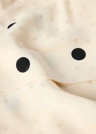 Jacquard Spot Satin Halterneck