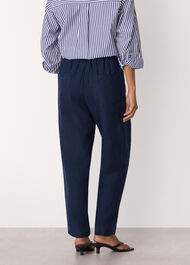 Petite Linen Barrel Trouser