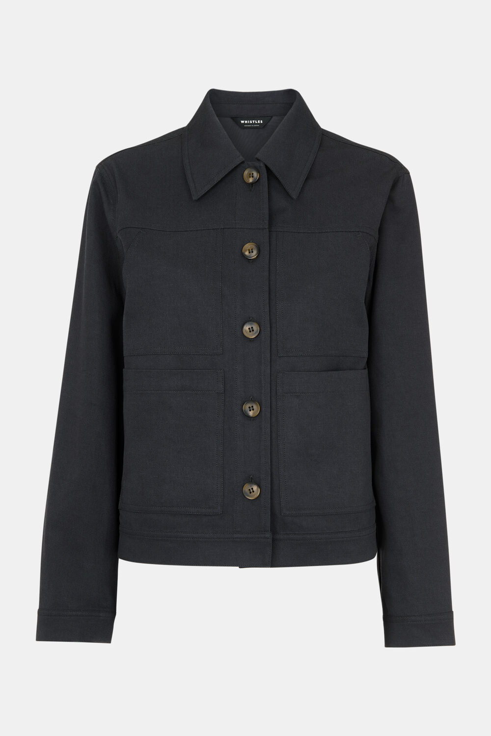 Washed Black Mia Pocket Detail Jacket