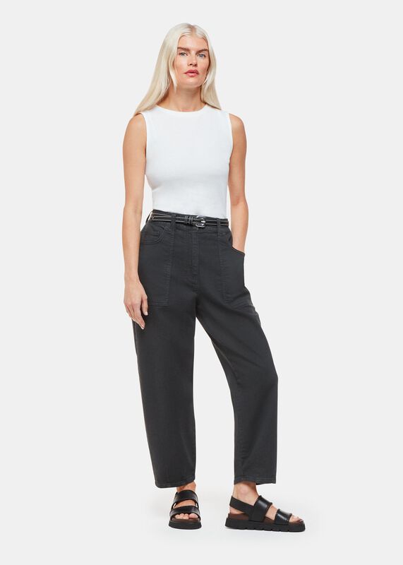 Black Petite Tessa Casual Pants 