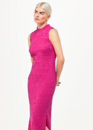 Petite Maya Plisse Midi Dress