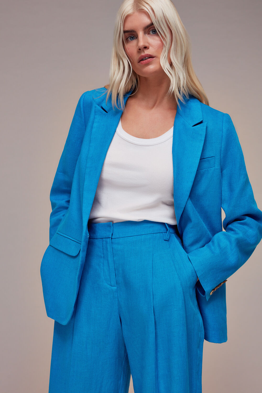 Petite Lucy Linen Blazer