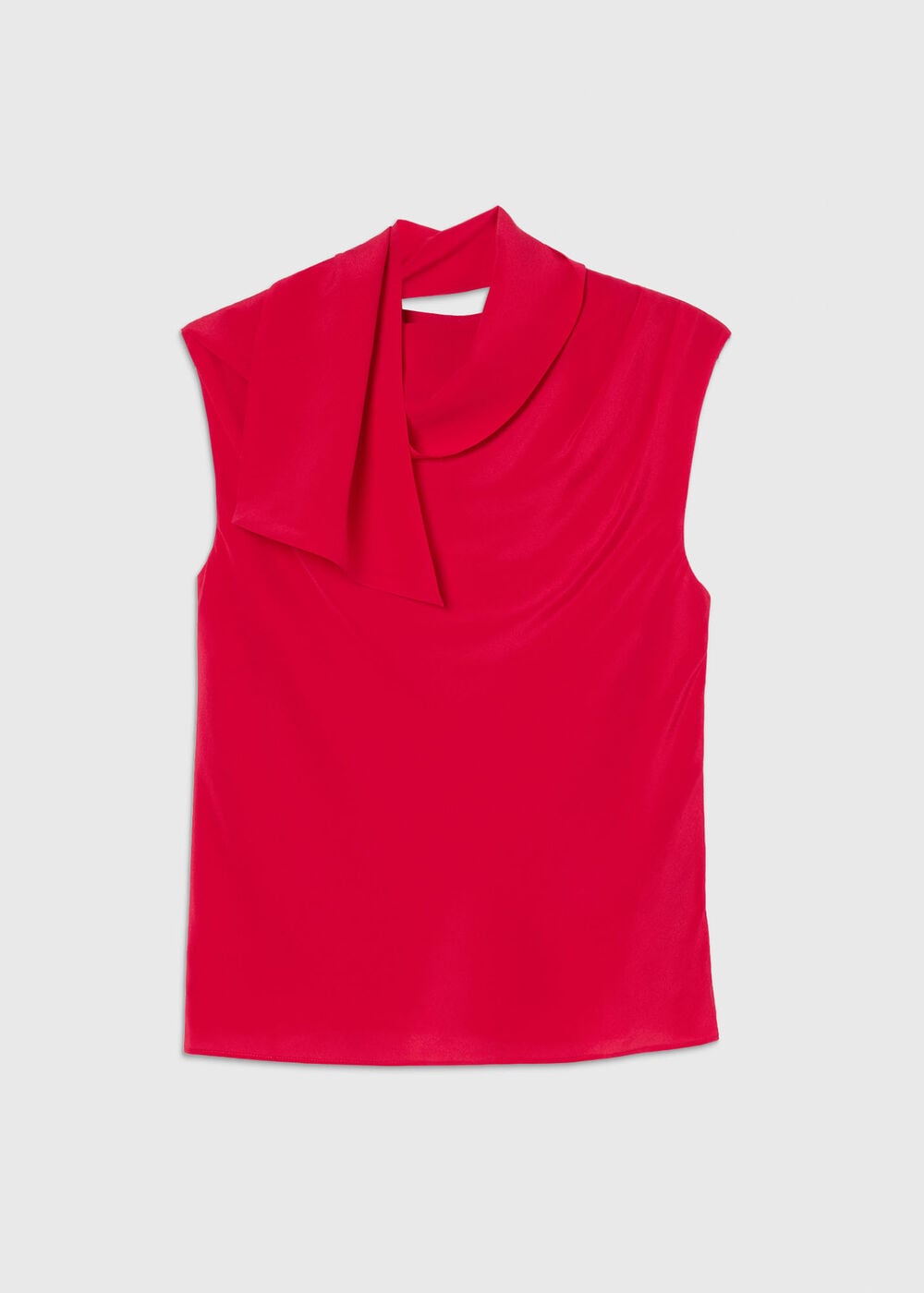 Cowl Neck Silk Drape Top