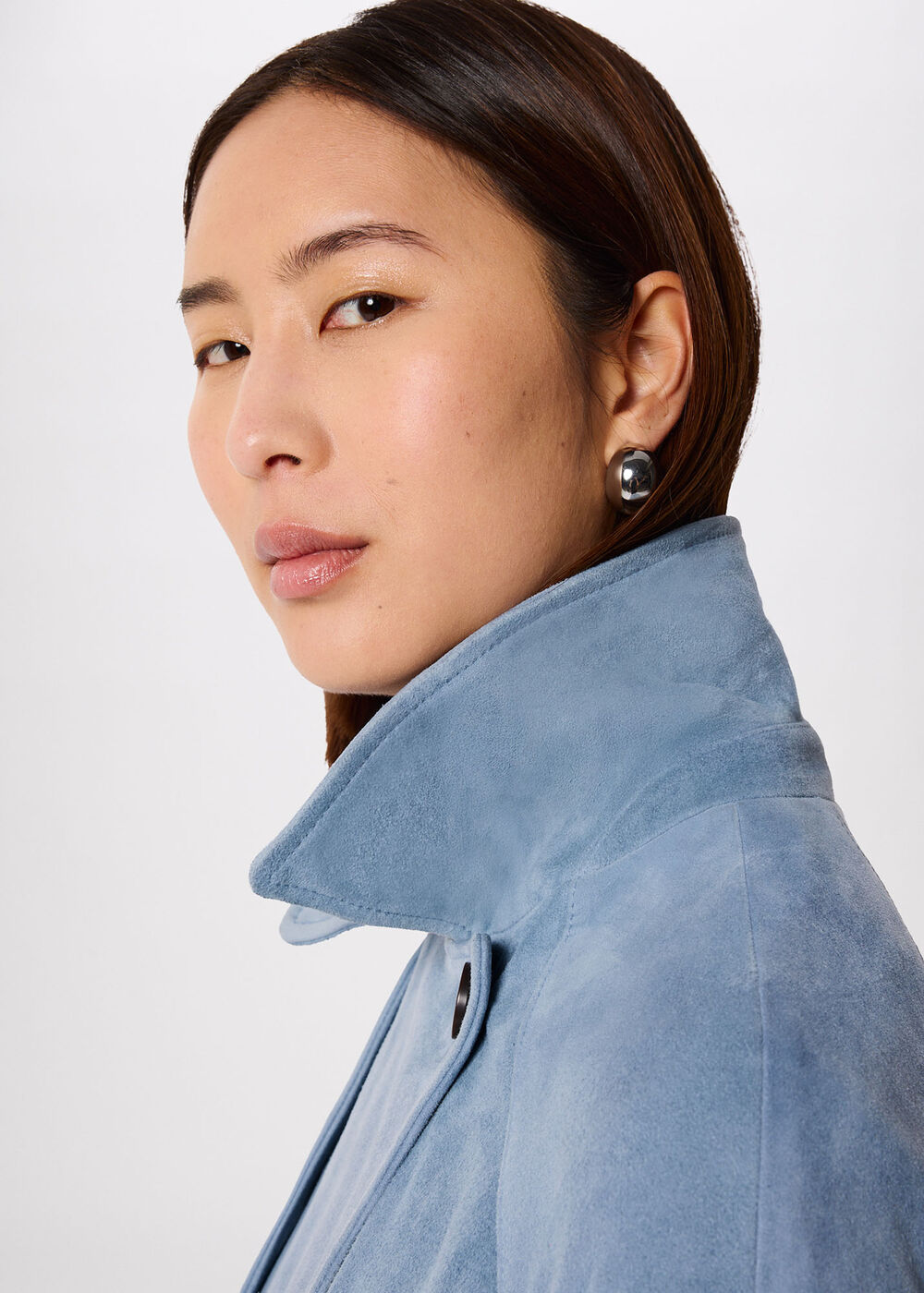 Suede Short Trench Jacket