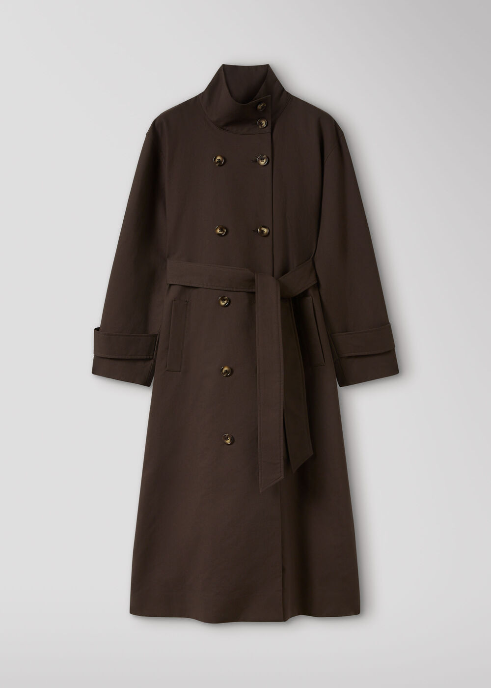 Funnel Neck Trench Coat