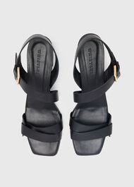 Block Heel Buckle Sandal