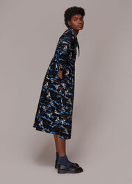 Cowboy Print Cord Collar Dress
