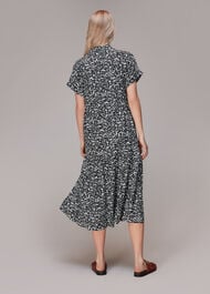 Abstract Smudge Tiered Dress