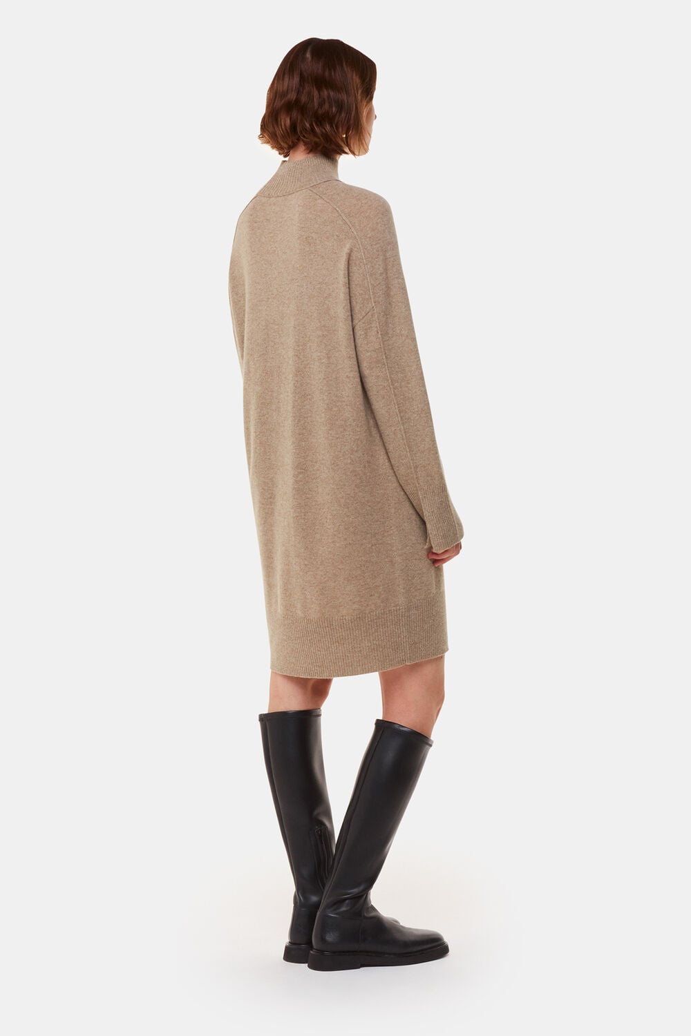 Cashmere Funnel Neck Dress