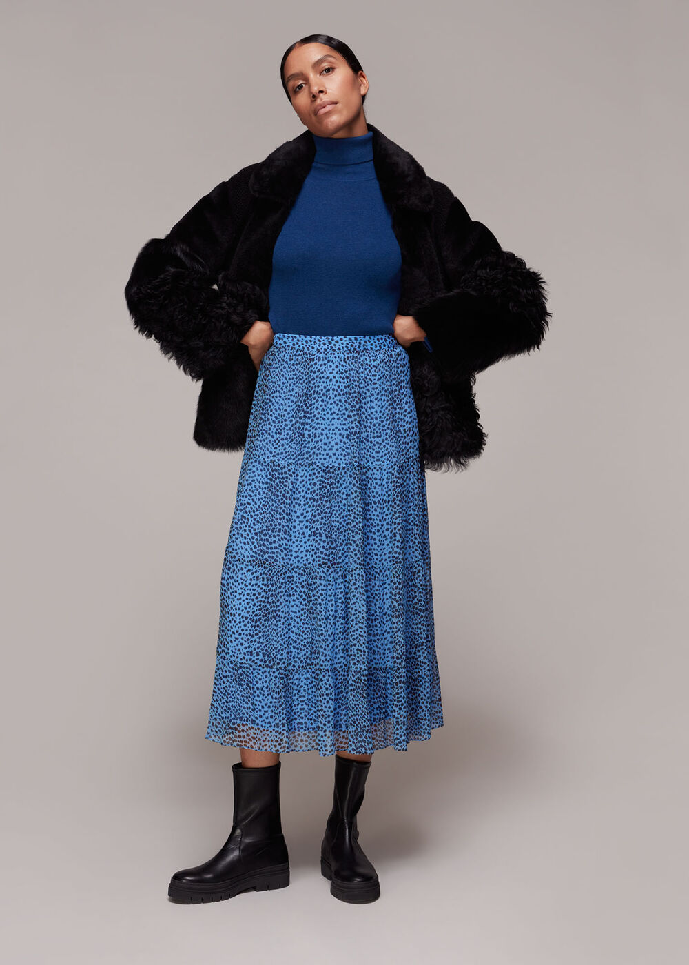 Gradient Animal Print Skirt