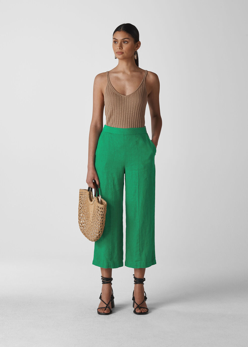 Linen Crop Wide Leg