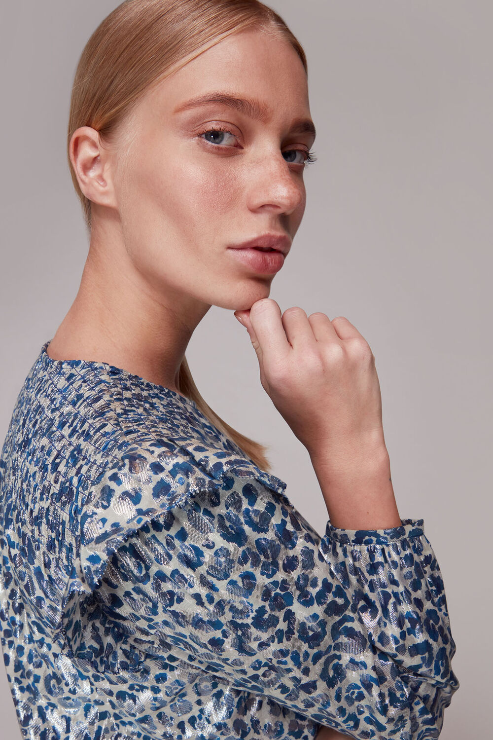 Animal Metallic Blouse