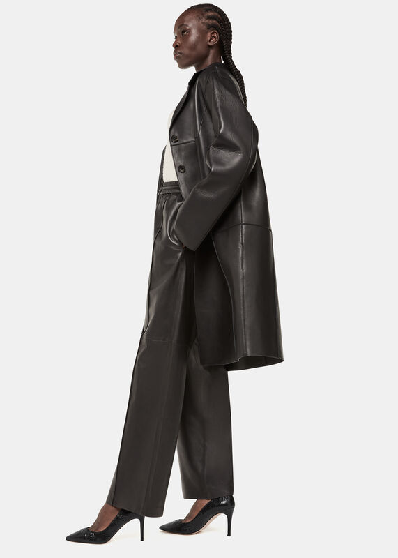 Black Corie Textured Heeled Pump