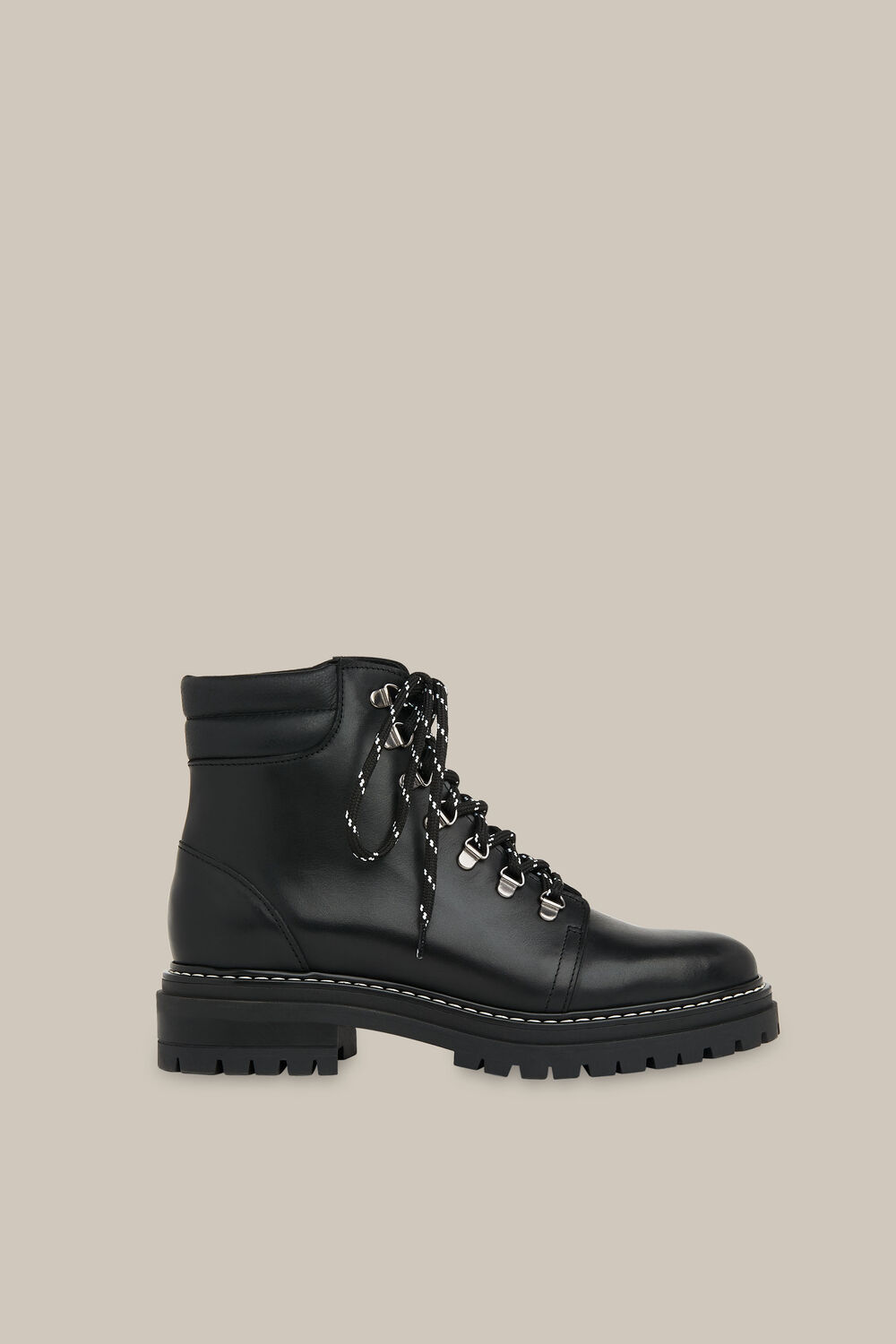 Black Amber Lace Up Boot