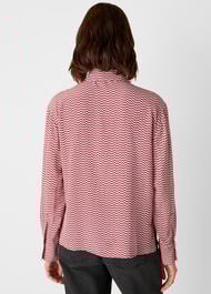 Geo Print Pleat Detail Shirt