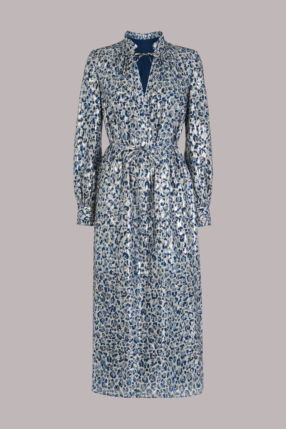 Animal Metallic Silk Mix Dress