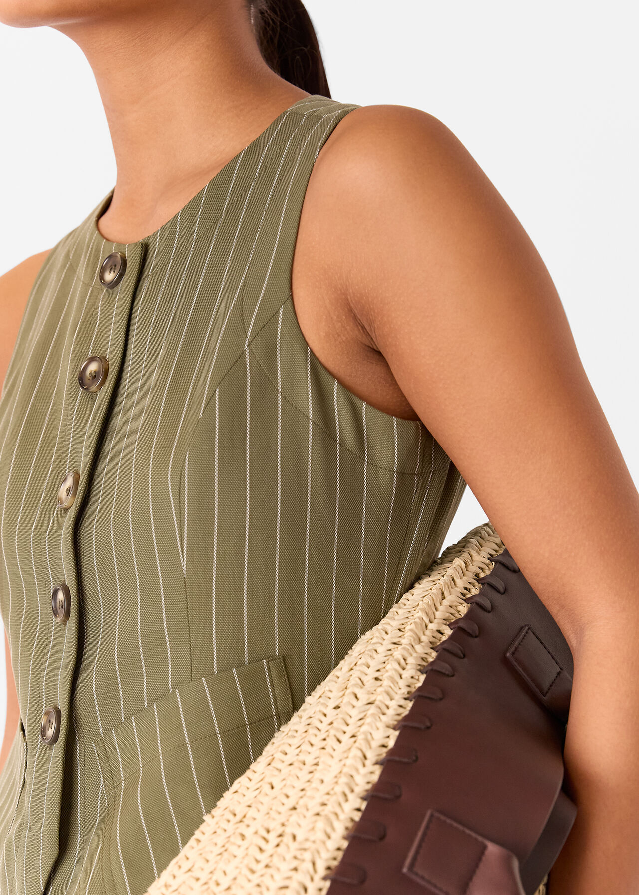 Petite Lottie Pinstripe Waistcoat