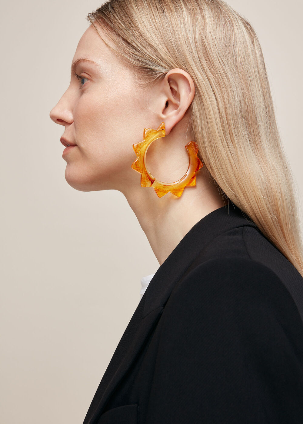Starburst Resin Earring Orange