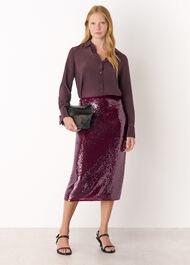 Sequin Midi Skirt