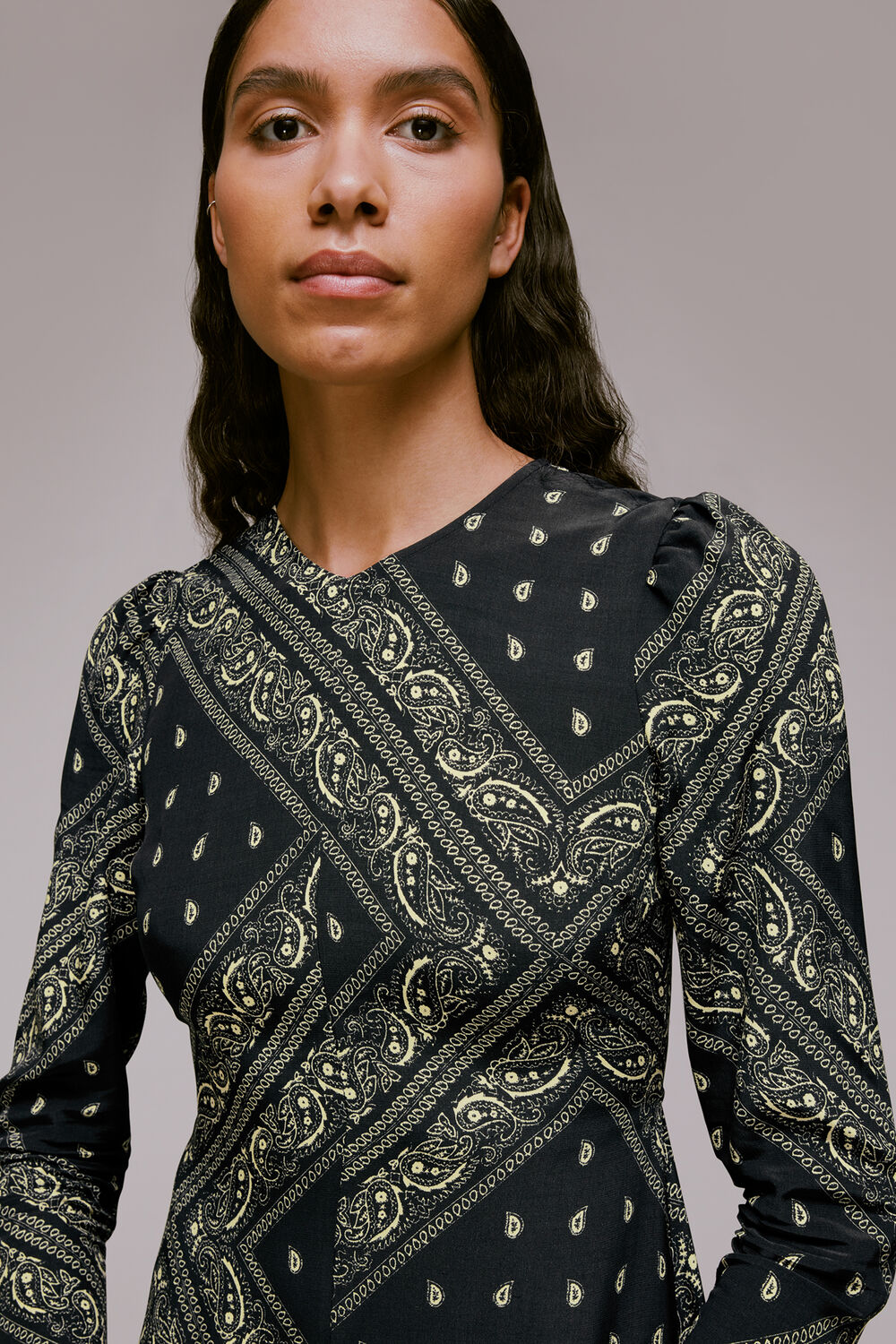 Bandana Print Midi Dress