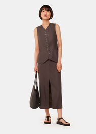 Mila Linen Blend Waistcoat