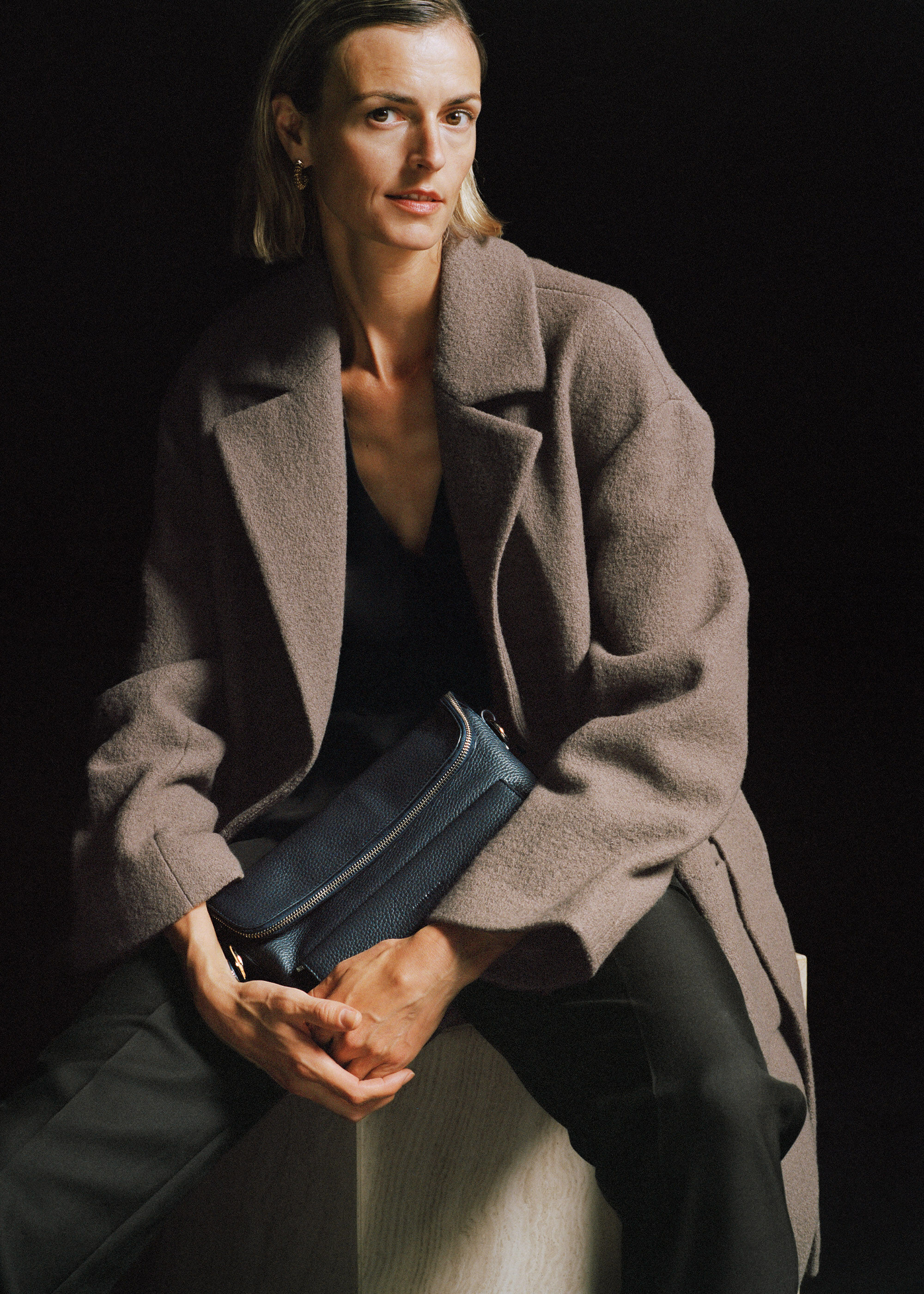 Neutral wool coat online