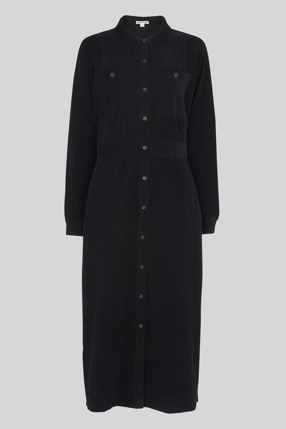 Romaine Cord Dress Black