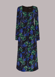 Scaling Blossom Silk Dress