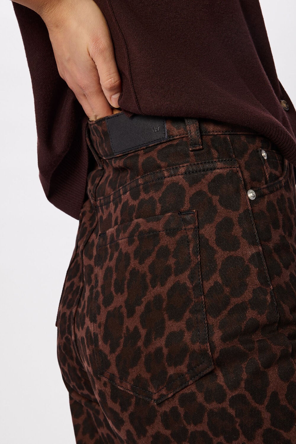 Leopard Print Barrel Jean