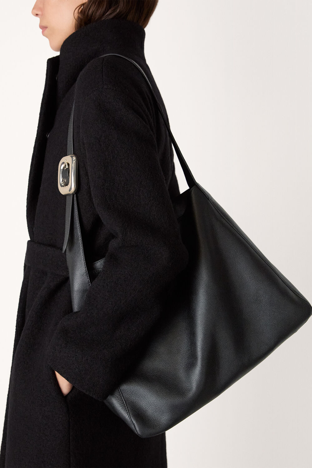 Mabel Buckle Detail Tote Bag