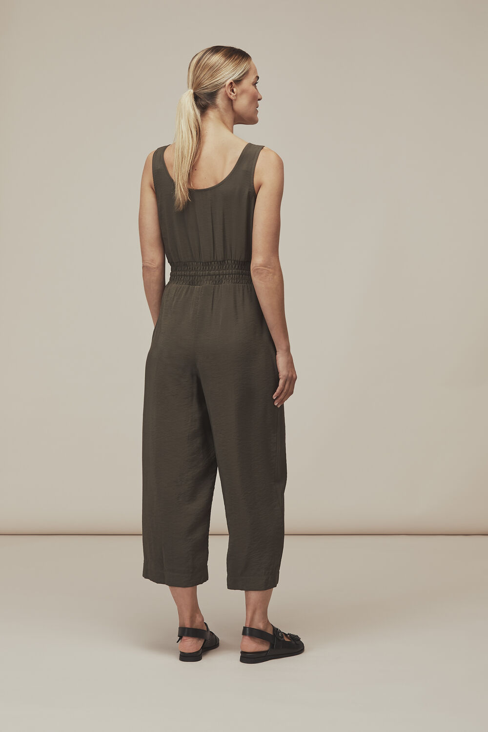 Khaki Quinn Casual Jumpsuit