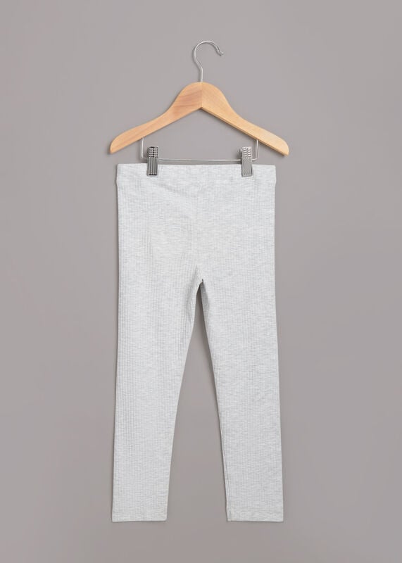Grey Marl Ribbed Legging
