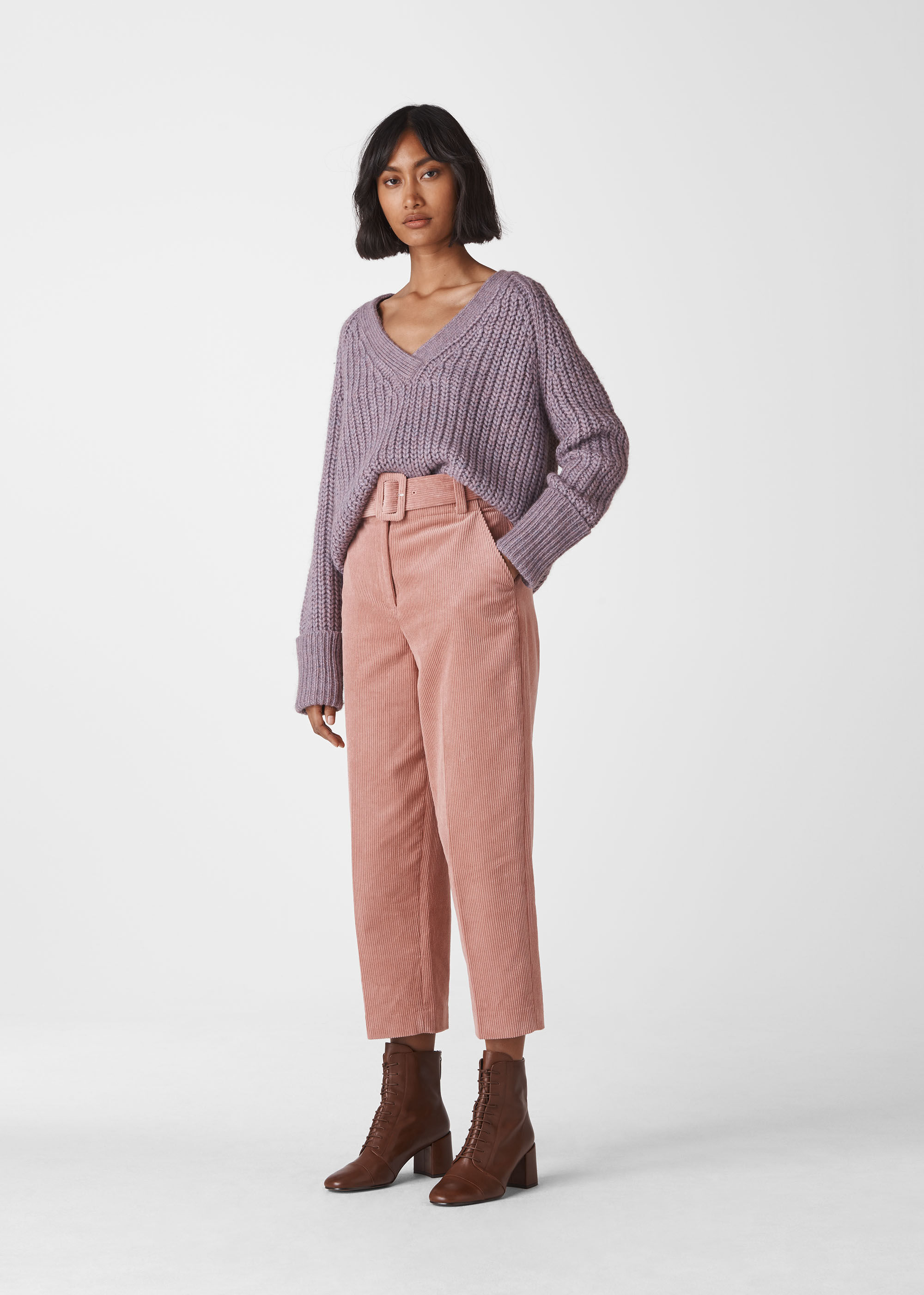 Ivy Pink Belted High Waist Trousers  Missy Empire  MISSYEMPIRE