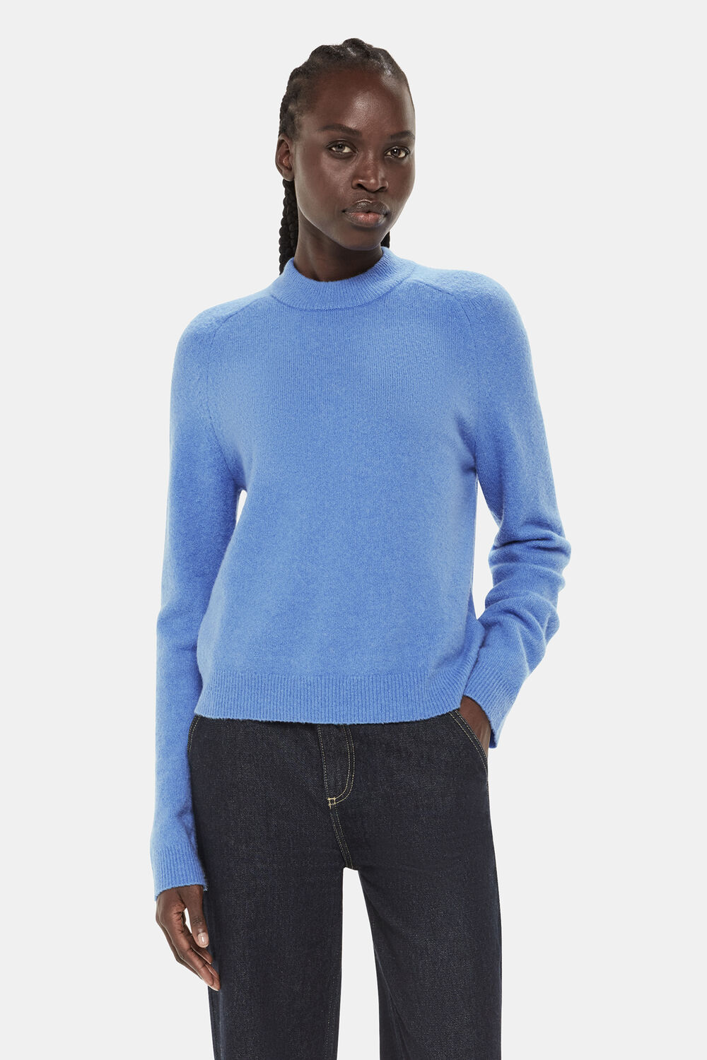 Wool Textured Crew Neck Knit