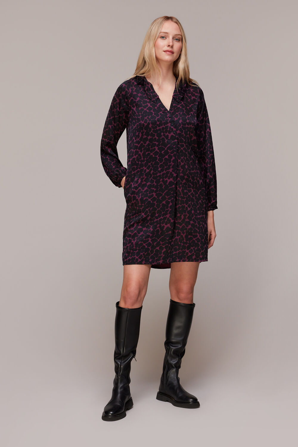 Smudge Animal Frill Dress