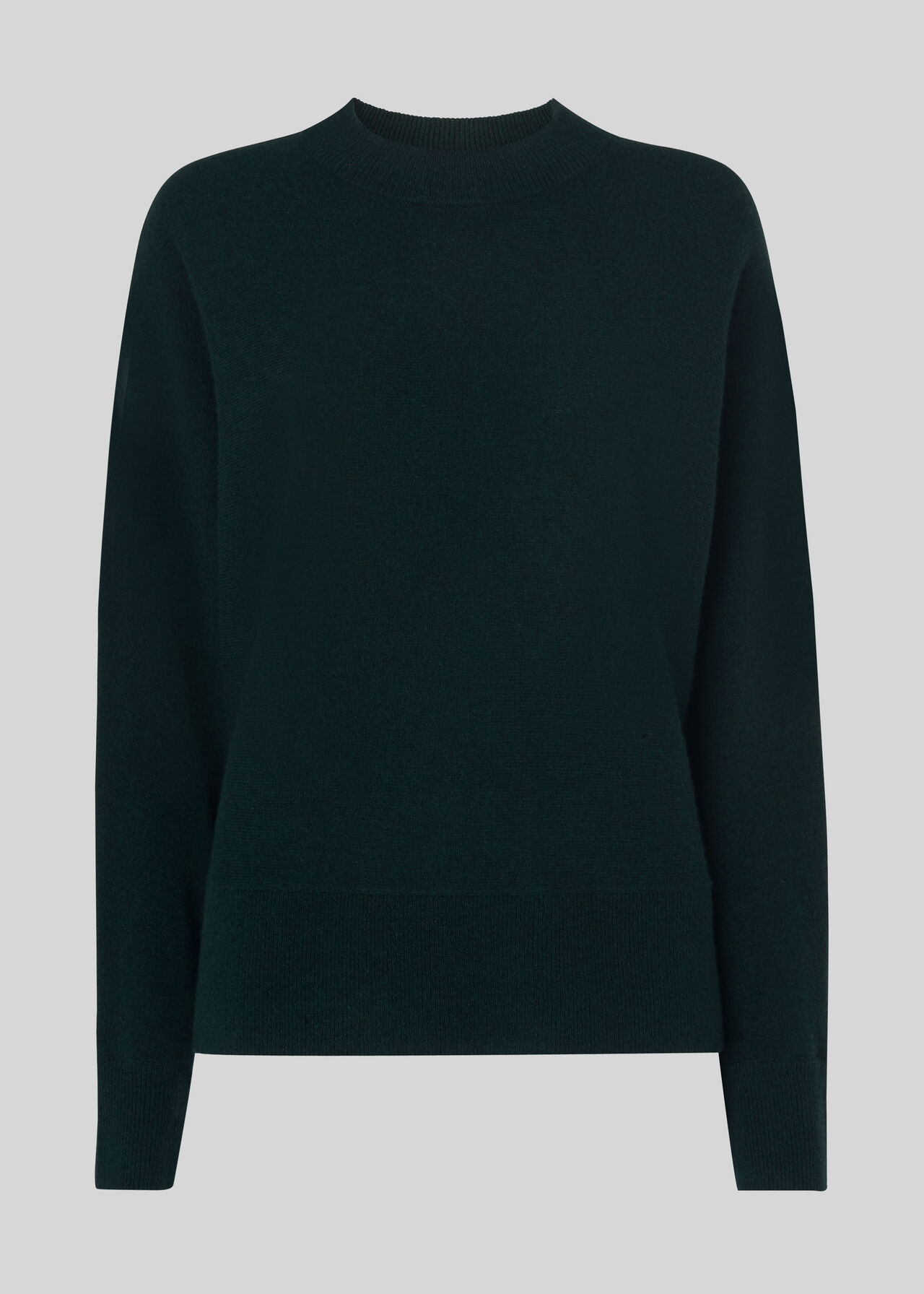 Dolman Cashmere Knit Sweater Dark Green