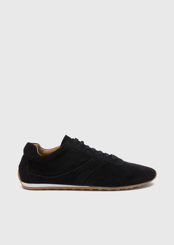 Black Suede Unlined Sneaker