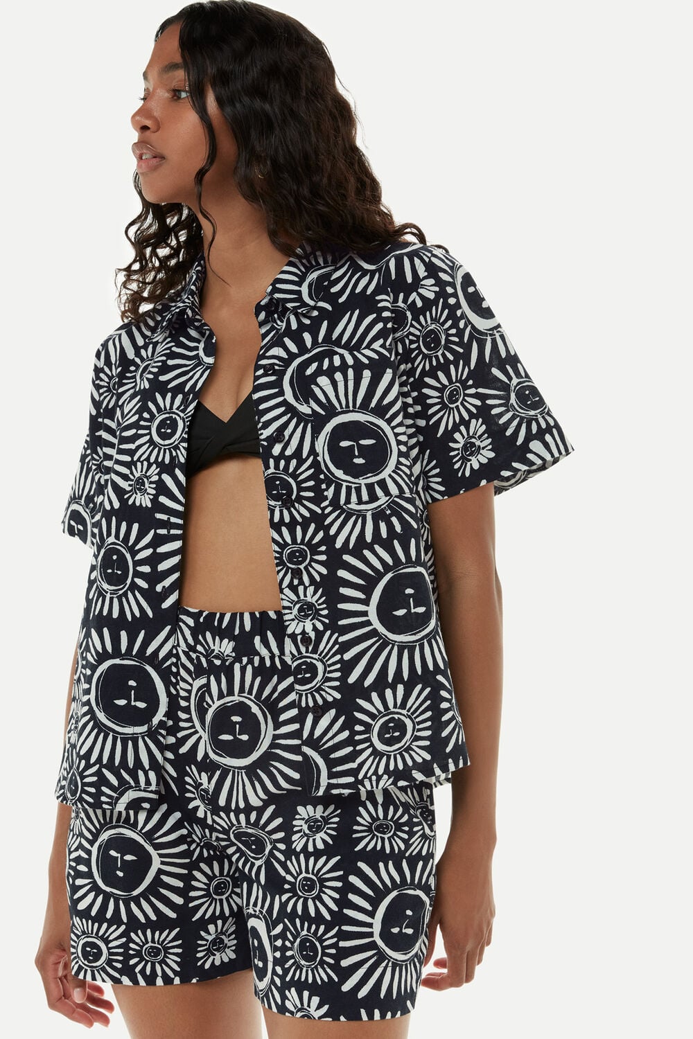 Sunman Print Bowling Shirt