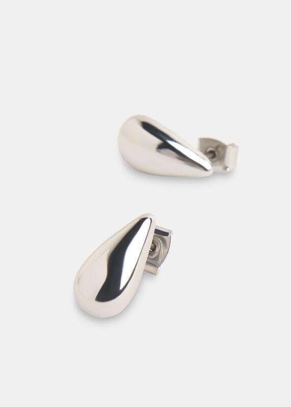Silver Mini Teardrop Stud Earring