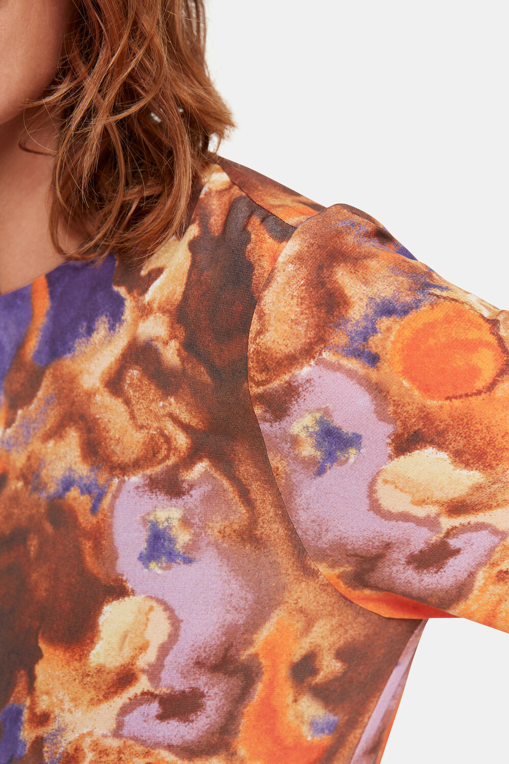 Sprayed Texture Silk Dress