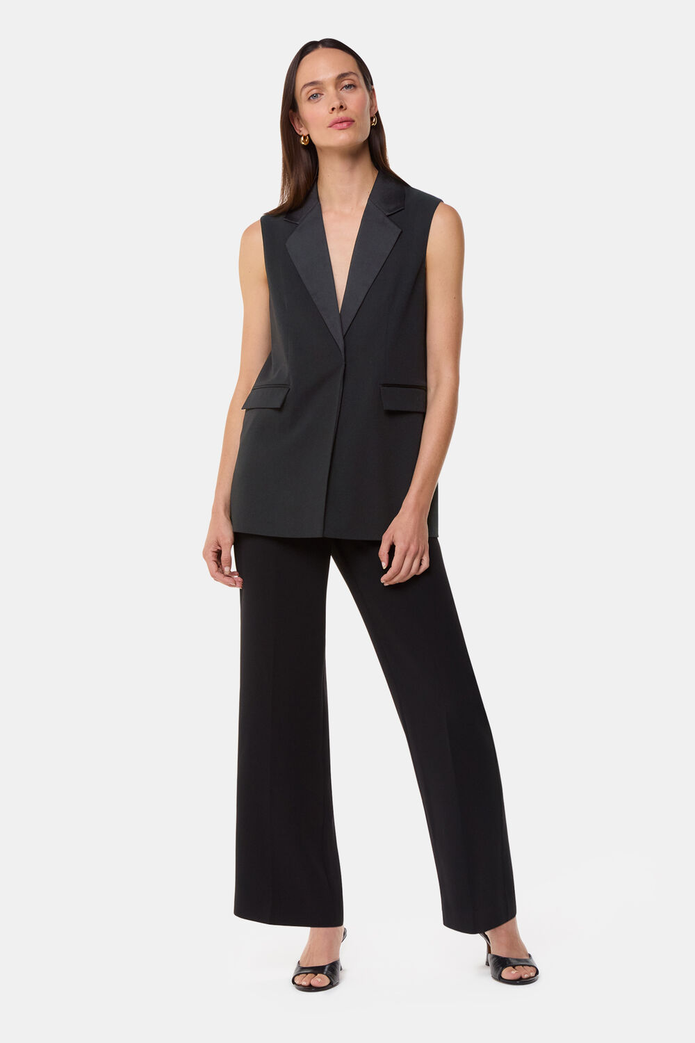 Black Hilda Tuxe Tailored Waistcoat