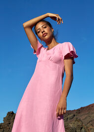 Frill Sleeve Midi Dress