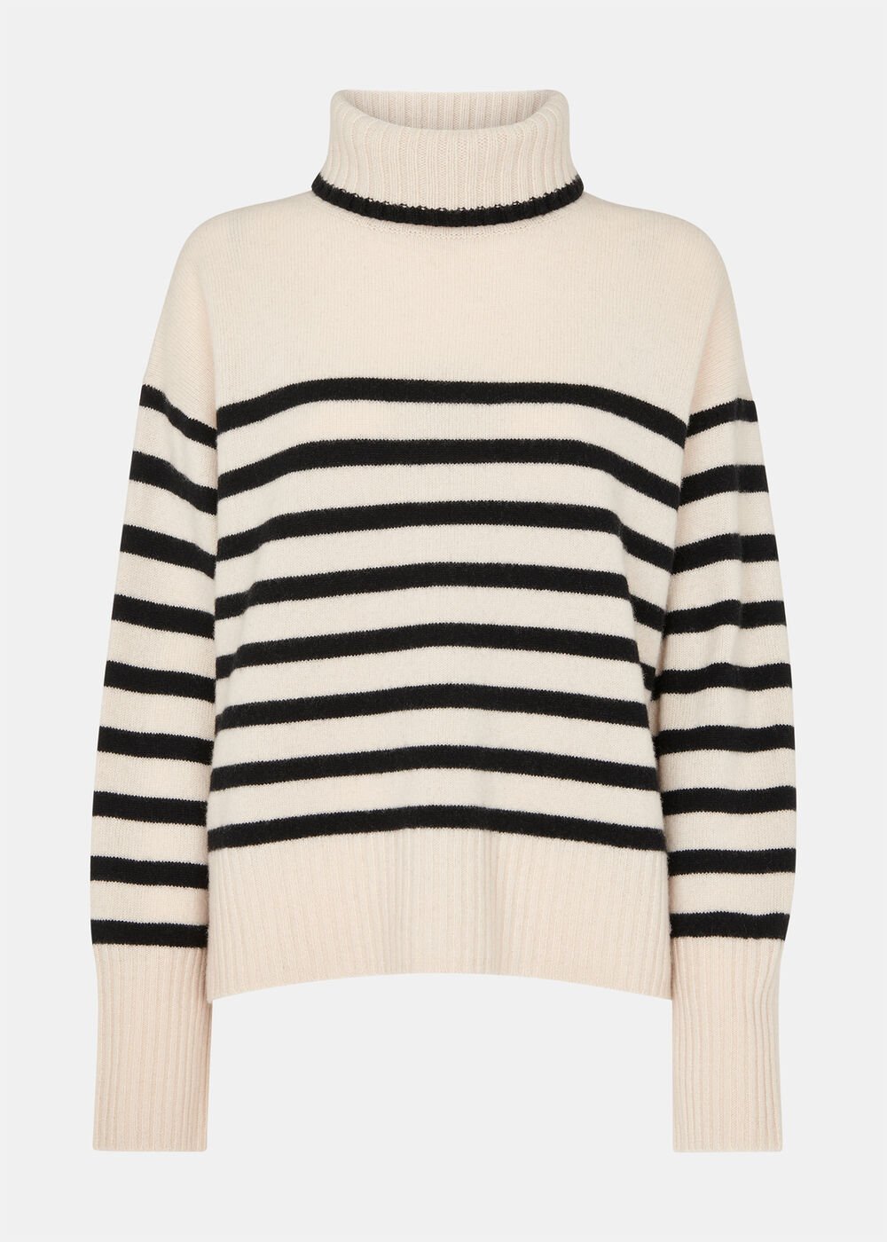 Stripe Wool Roll Neck