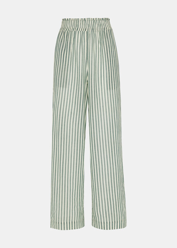 Green Stripe Beach Pants 