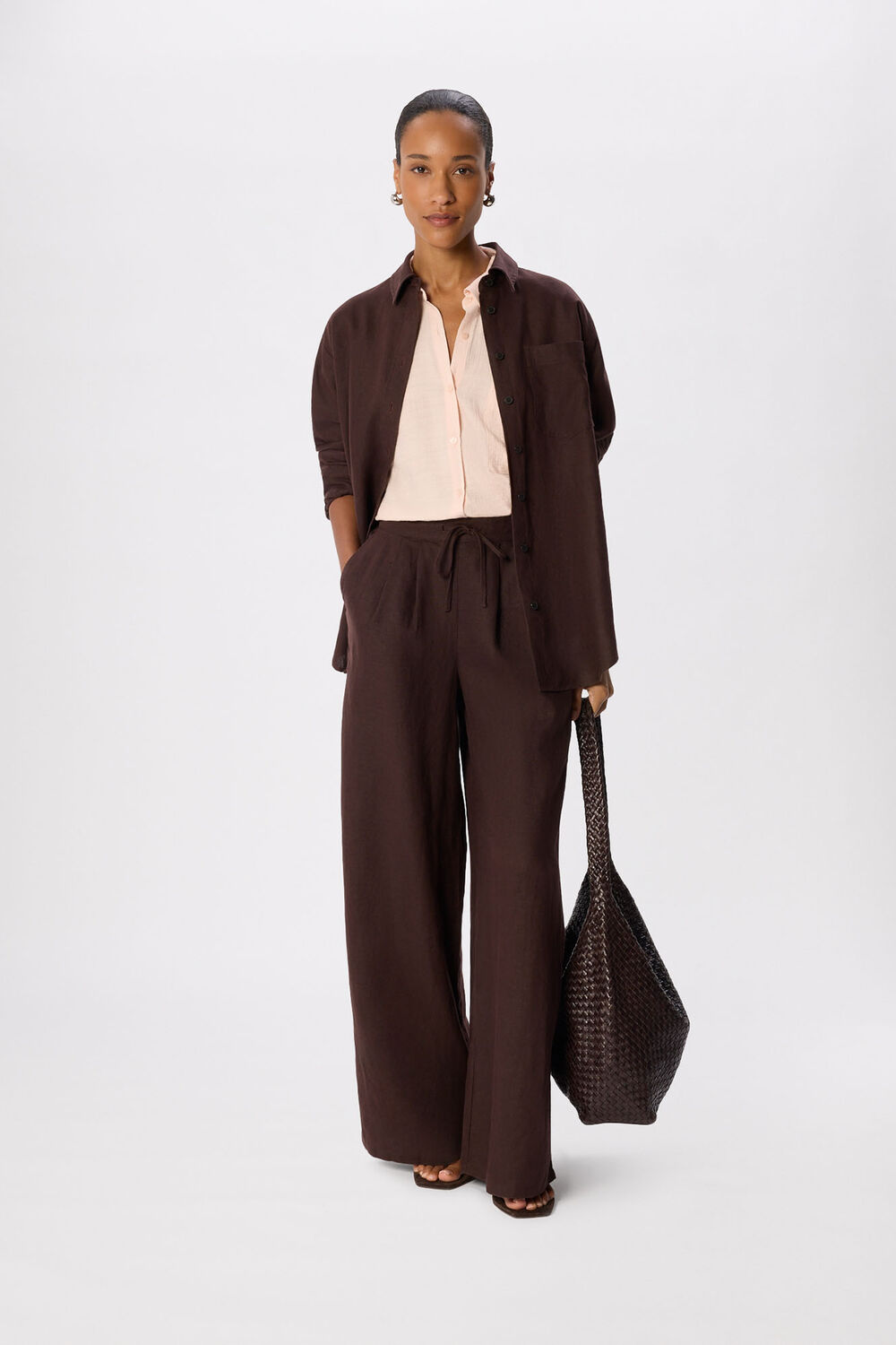 Pale Pink Nicola Textured Shirt