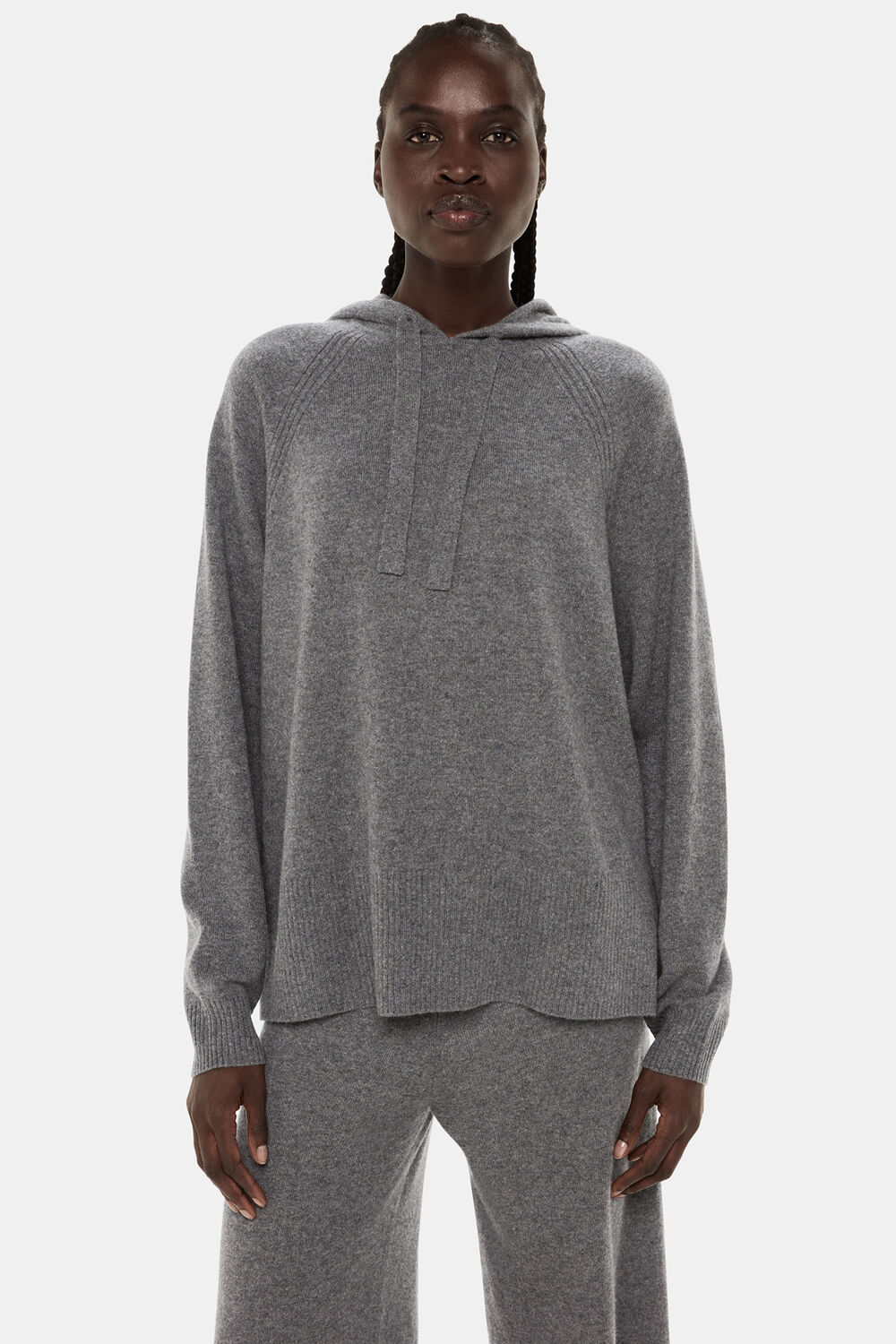 Grey Cashmere Hoodie