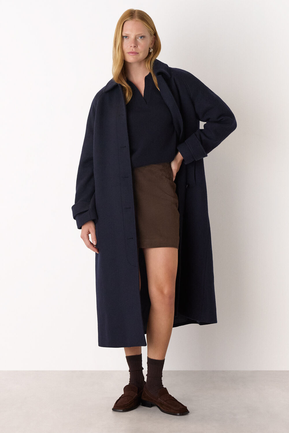Wool Collar Neck Knit