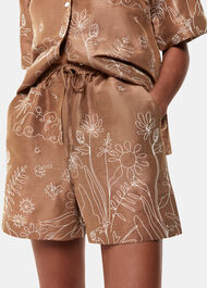 Embroidered Scribble Short