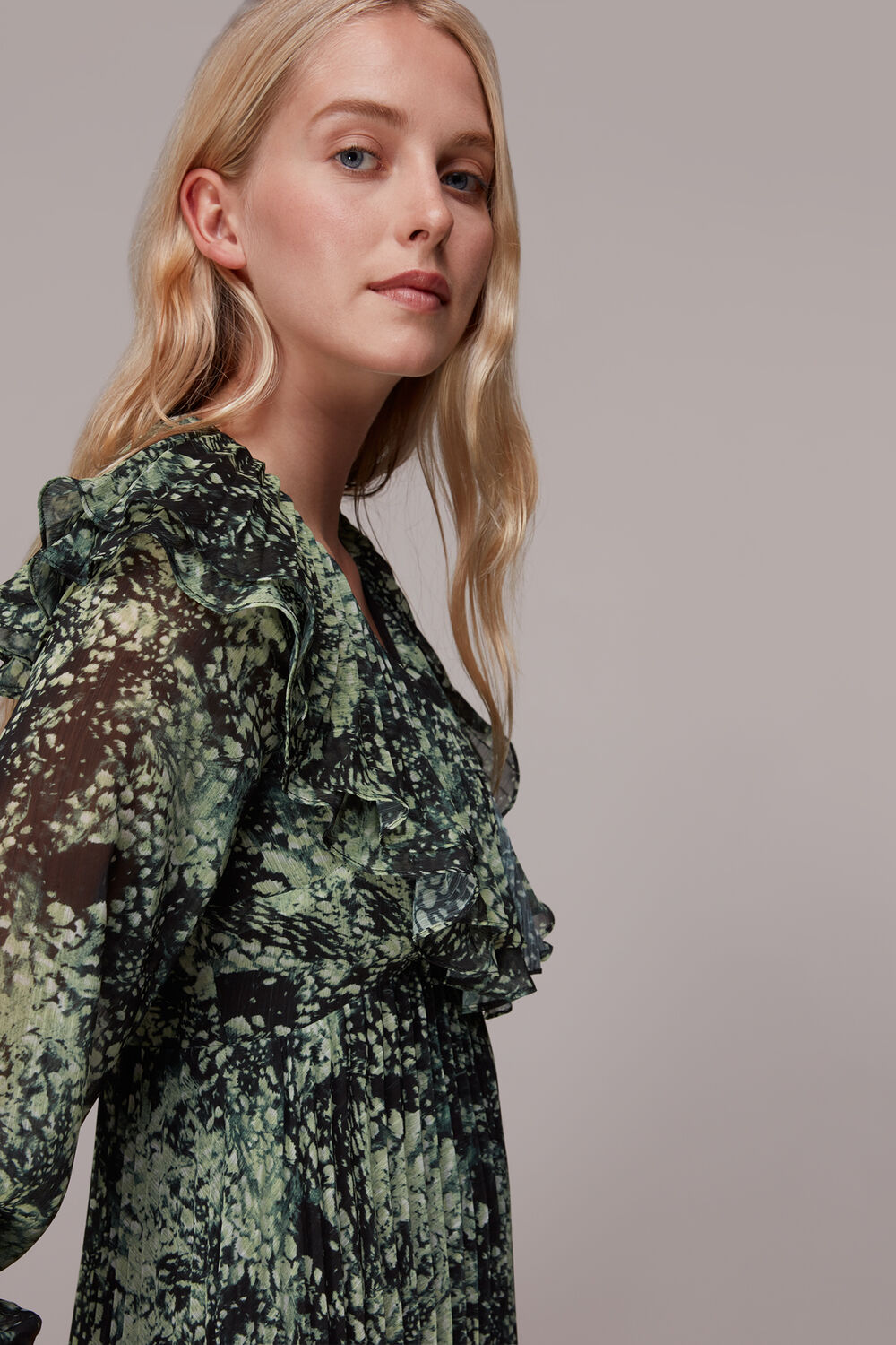 Snow Flurry Printed Midi Dress